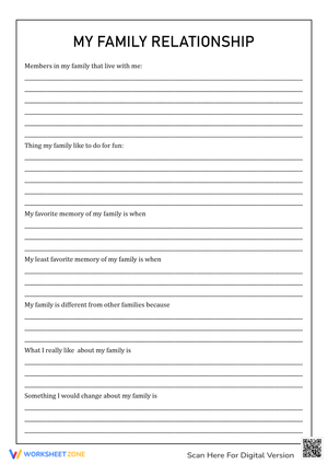 Family Therapy Worksheets: Printable Resources