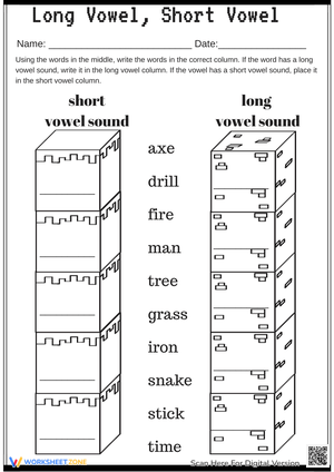 Long Vowel Short Vowel