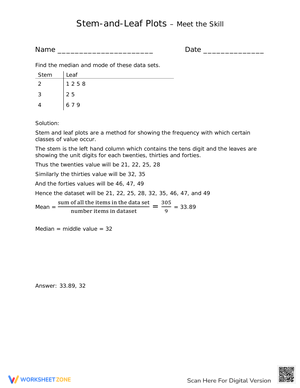Master Stem and Leaf Plots with this Worksheet