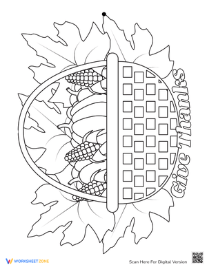 Basket of Fall Produce Coloring Page for Kids