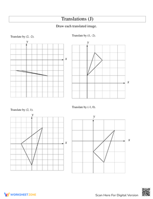 Enhance Geometry Skills with Translation Worksheet
