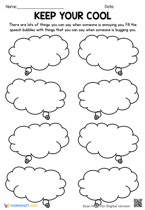 Keep Your Cool: Worksheet for Emotional Regulation