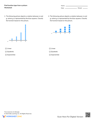 Free Printable Function or Not a Function Worksheets