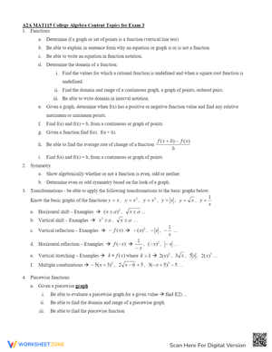 Piecewise Functions Worksheet