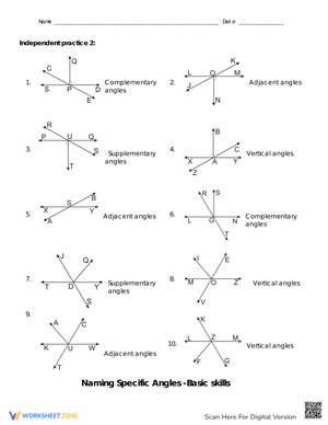 Label Me Angles Practice Worksheet