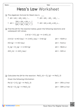 Applying Hess's Law in Chemistry