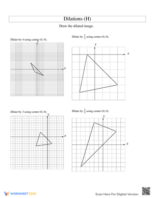 Geometric Dilations Practice Worksheet