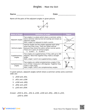 Naming Angles Lesson