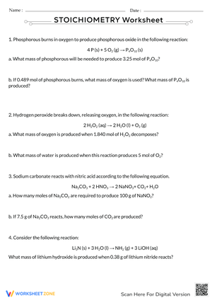 Mastering Stoichiometry: A Comprehensive Worksheet