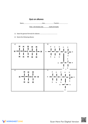 Alkanes Quiz: Test Your Knowledge of Organic Chemistry