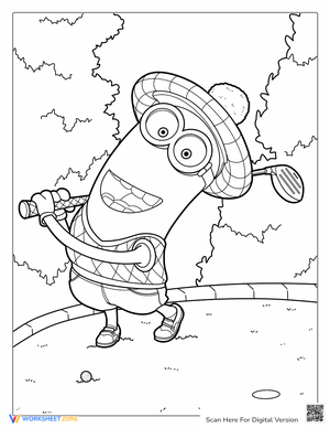 Minion Kevin Playing Golf