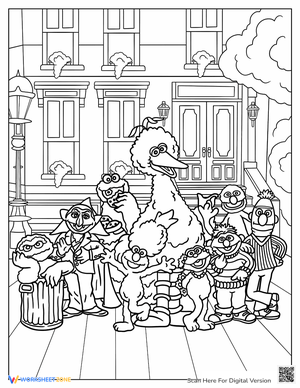 Detailed Sesame Street Poster