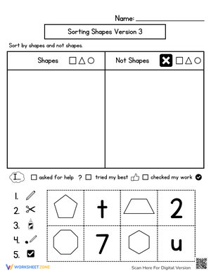 Sorting Shapes: Geometry Classification Worksheet