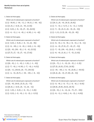 Free Printable Function or Not a Function Worksheets