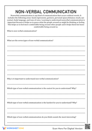 Understanding Nonverbal Communication: Activities