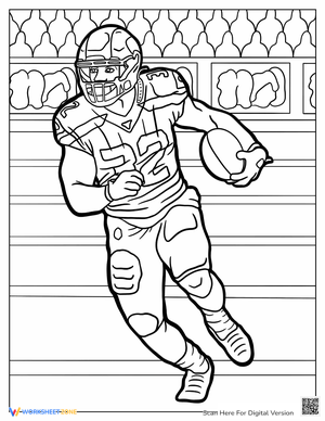 Football Player Coloring Page | Sports Activity