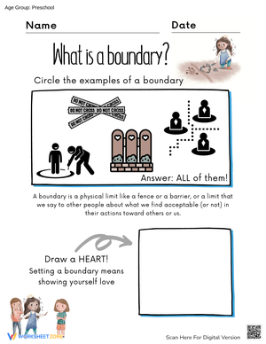 Understanding Personal Boundaries Worksheet