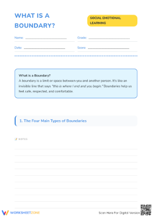 Understanding Personal Boundaries Worksheet
