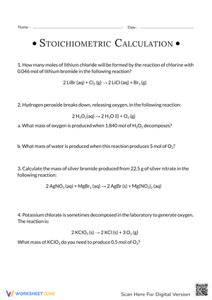 Practice Stoichiometric Calculation Skills