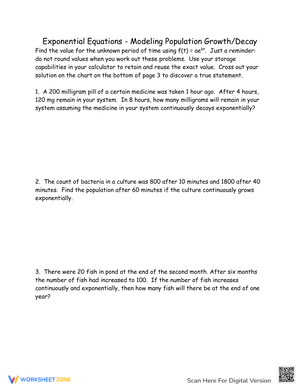 Model Population Growth with Exponential Equations