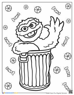 Oscar The Grouch Waving