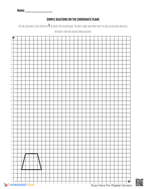 Worksheet on Simple Dilations