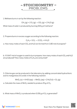 Solving Stoichiometry Problems Worksheet 2