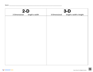 Sorting 2D and 3D Shapes Worksheet
