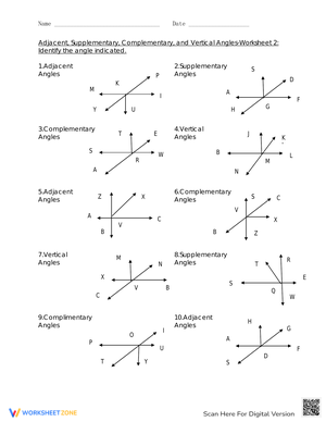 Practice Angles Worksheet 2