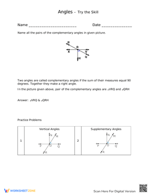 Practice Angles with this Geometry Lesson Worksheet
