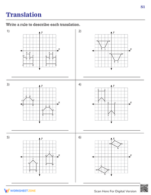 Write Translation Rules with this Geometry Worksheet