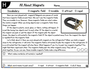 Learn About Magnets with this Worksheet