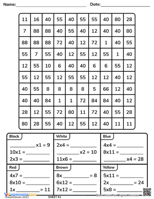 Solve Emoji Multiplication Mystery Pictures