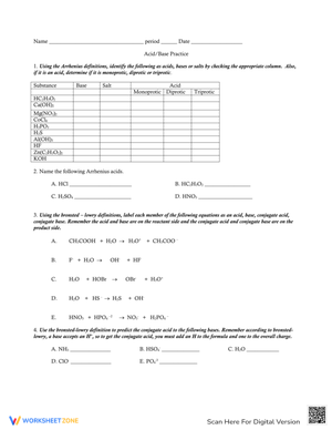 Practice Conjugate Acid-Base Pairs in Chemistry