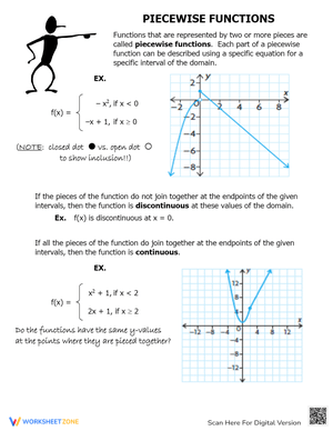 Grade 8 Evaluating Piecewise Functions Worksheets 2024