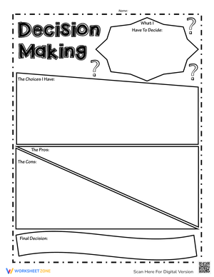 Decision Making Graphic Organizer: Problem Solving Tool