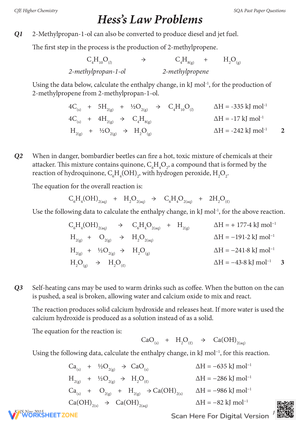 Hess's Law Questions