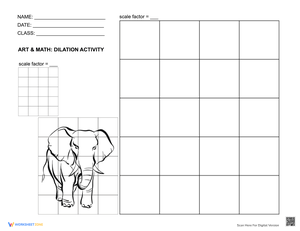 Scale Drawing Dilation Worksheet: Geometry Practice