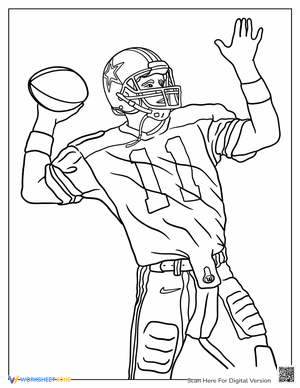 Quarterback Throwing Ball
