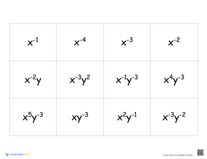 Negative Exponent Match