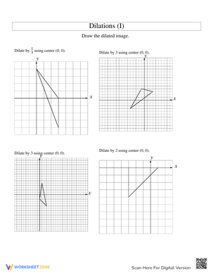 Dilations: Geometry Transformations Worksheet