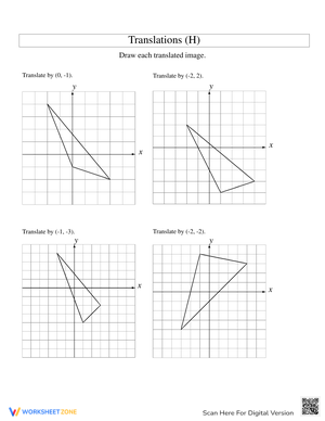 Worksheet for Practicing Geometric Translations