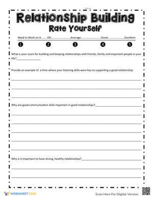 Relationship Building: Rate Yourself Worksheet