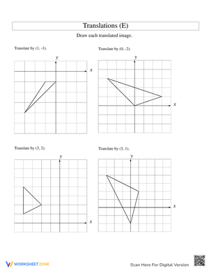 Translations Geometry Practice Worksheet