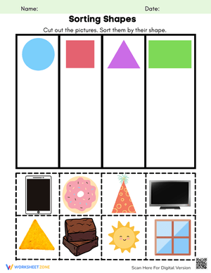 Grade 1 Sorting Shapes Worksheets 2024