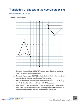 Translation of Shapes: Coordinate Plane