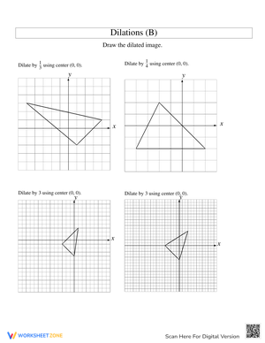 Dilations Worksheet: Geometry Practice