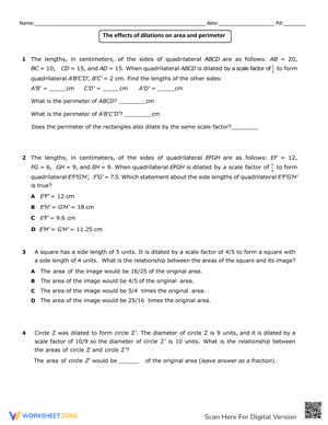 The effects of Dilations on Area and Perimeter