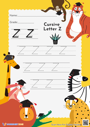 Cursive Letter Z Practice