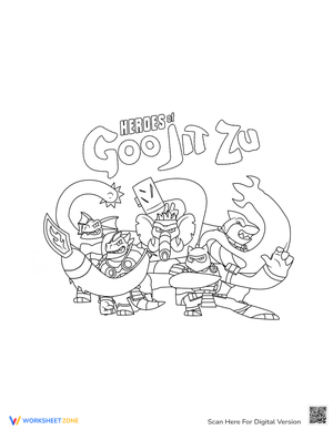 Heroes of Goo Jit Zu Coloring Fun